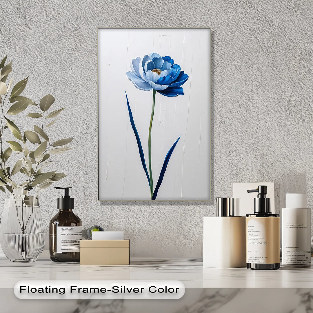 Midnight Bloom – Elegant Blue Petal Flower Blue Canvas Prints - MyPhotoStation