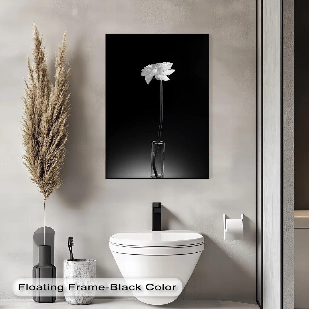 Solitary Grace – White Flower in Vase Canvas Prints - MyPhotoStation