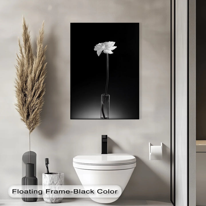 Solitary Grace – White Flower in Vase Canvas Prints - MyPhotoStation