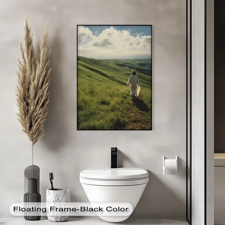 Bring tranquil grace into your home with this spiritual canvas painting.

