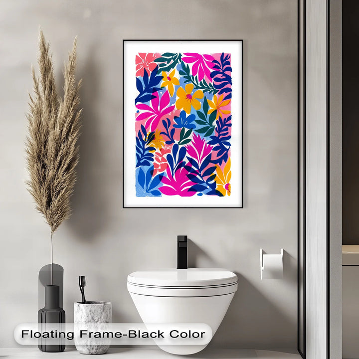 Tropical Bloom Explosion – Colorful Floral Abstract Canvas Print - MyPhotoStation
