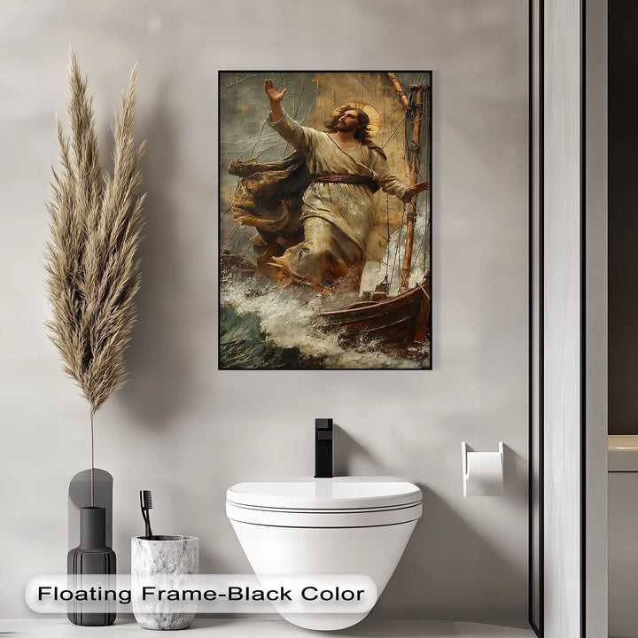 Jesus Calming the Storm – Inspirational Christian Canvas Print - MyPhotoStation