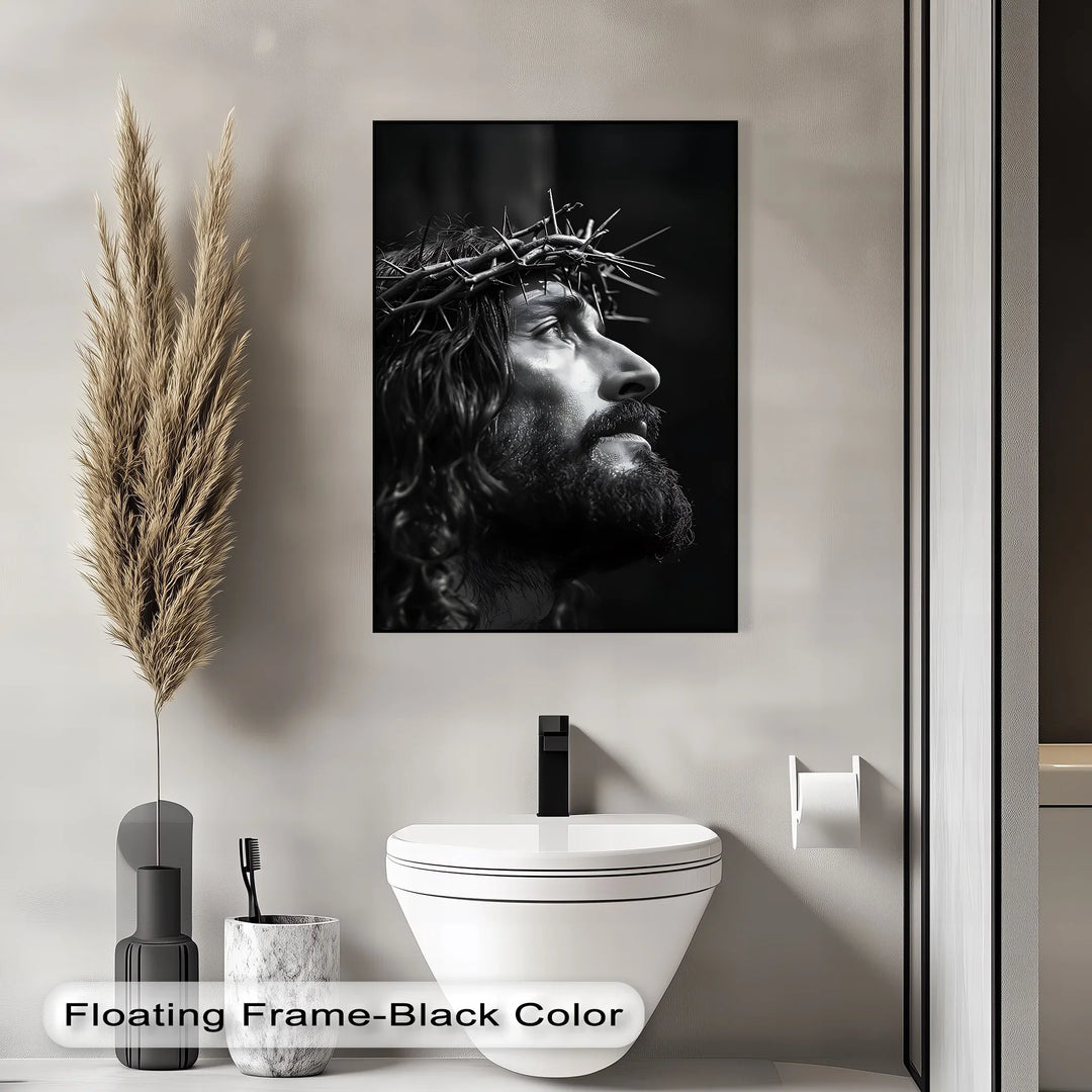 Crown of Mercy – Black and White Jesus Canvas Prints - MyPhotoStation