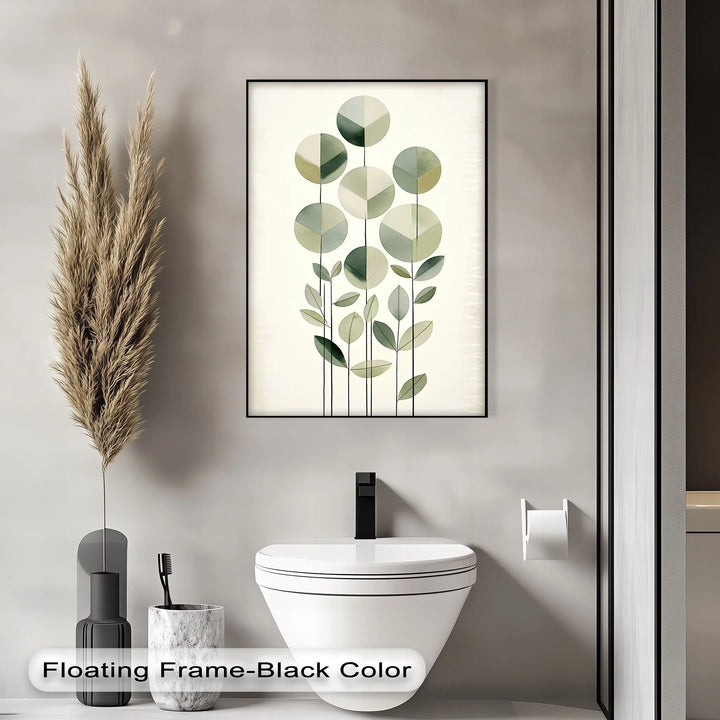 Geometric Leaf Totems – Minimalist Botanical Canvas Print - MyPhotoStation