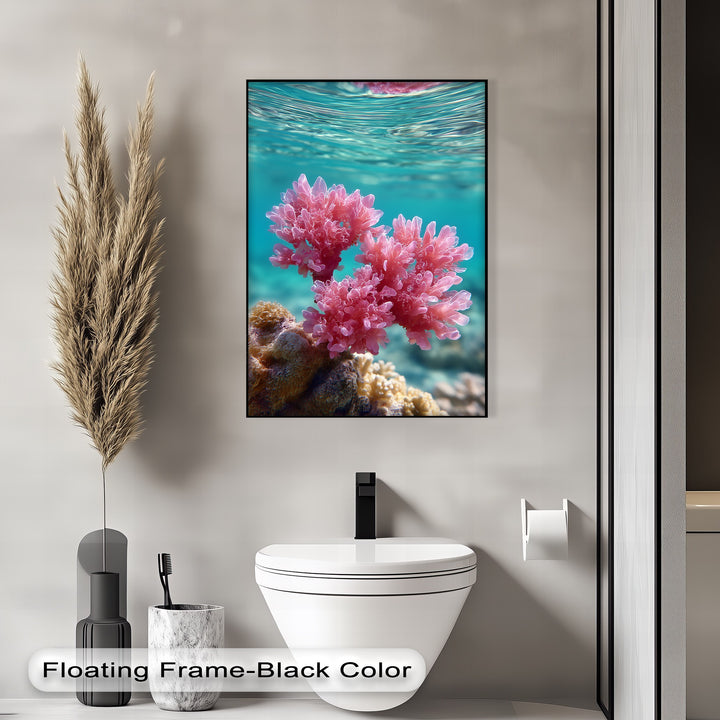 Pink Reef Bloom – Underwater Coral Beauty Canvas Print