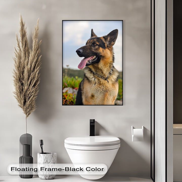 Loyal Guardian – German Shepherd Outdoor Portrait Puppies Canvas Print