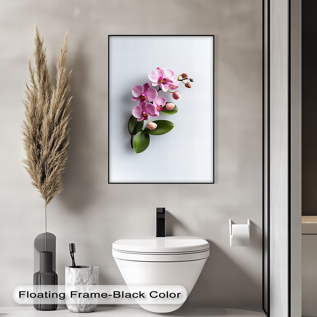 Graceful Orchid Cascade – Pink Botanical Canvas Print
