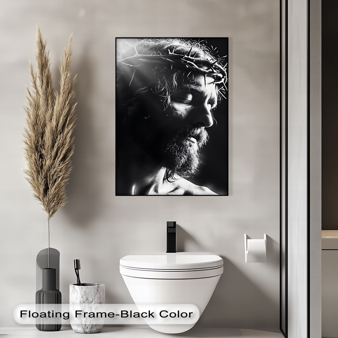 Light of Mercy – Jesus in Crown of Thorns Canvas Prints