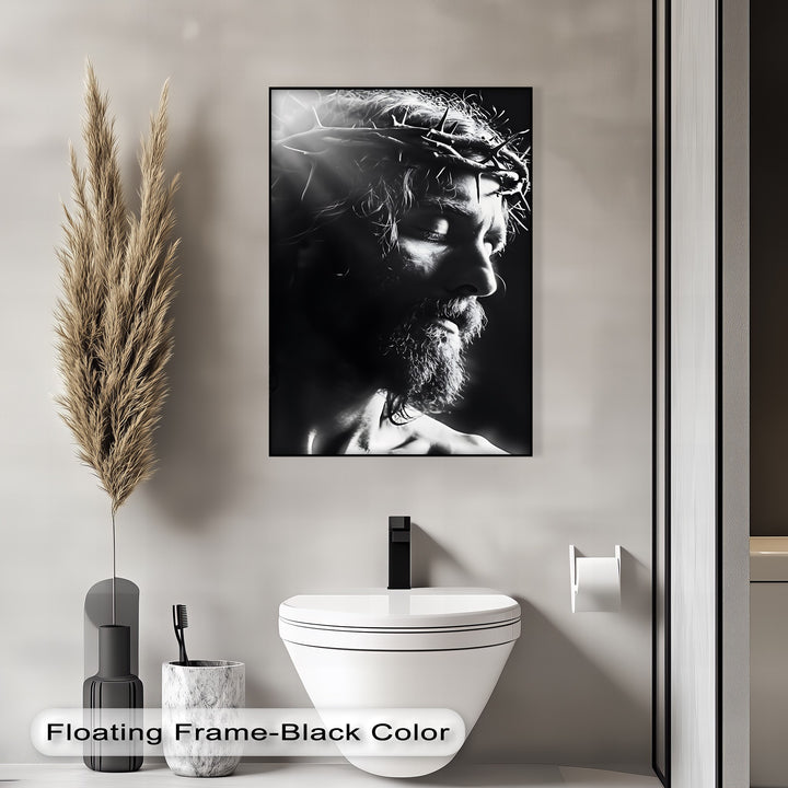 Light of Mercy – Jesus in Crown of Thorns Canvas Prints