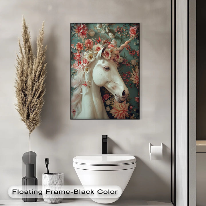 Romantic Fantasy Portrait with Roses and Butterflies - Animal Canvas Print - MyPhotoStation