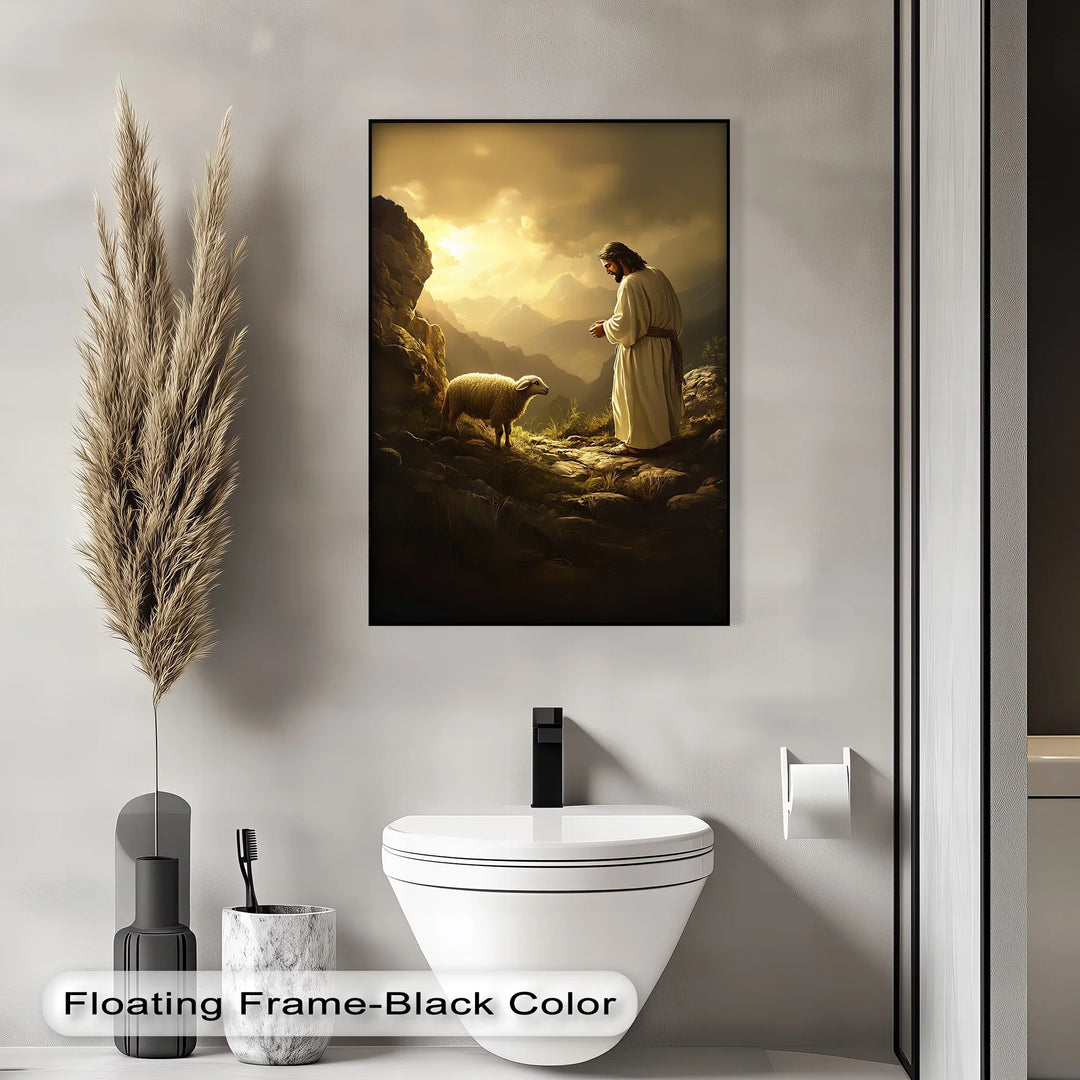 The Lost and Found – Jesus with the Lamb Canvas Print - MyPhotoStation