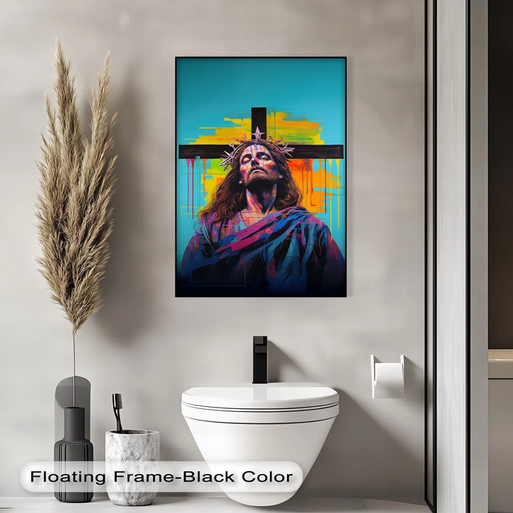 Crowned in Light – Jesus Graffiti-Style Canvas Prints - MyPhotoStation