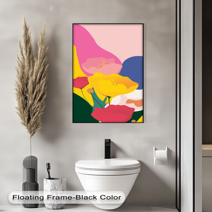 Bold Bloomscape – Vibrant Abstract Flower Canvas Print