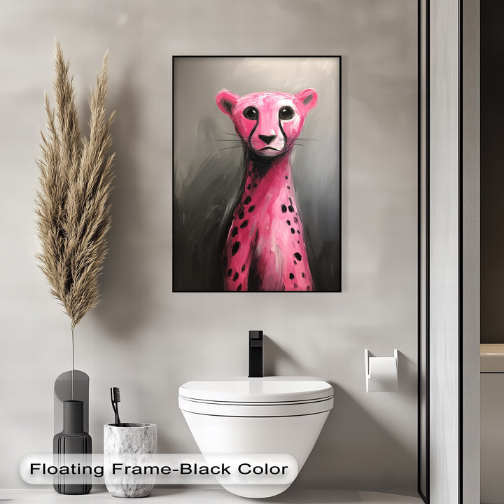 Fierce & Fuchsia – Abstract Pink Cheetah Canvas Print