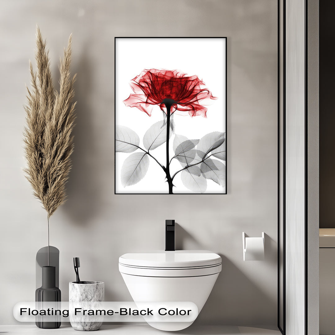 Winterliche Ruhe – Japanische Frau im blauen Kimono, Leinwanddruck | Gerahmtes Kunstwerk