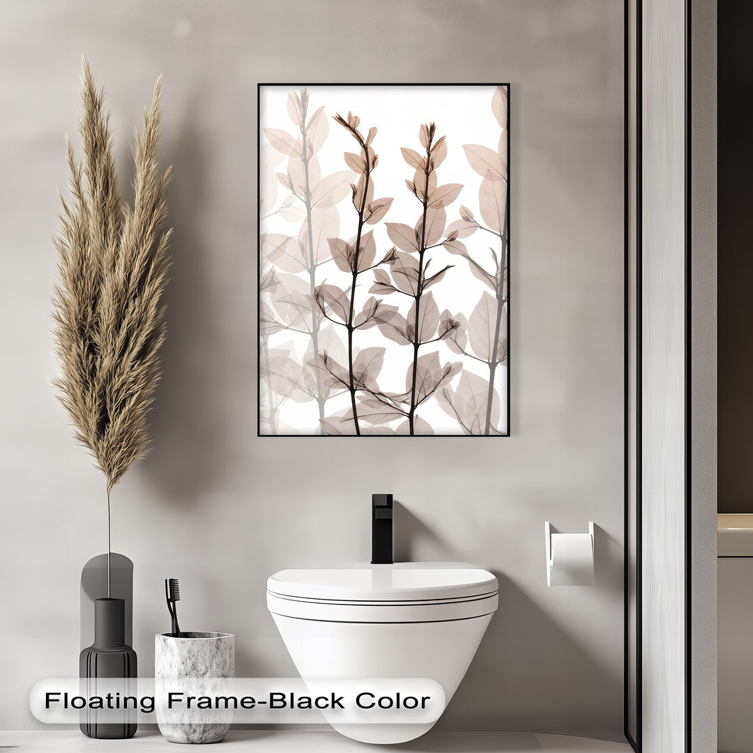 Winterliche Ruhe – Japanische Frau im blauen Kimono, Leinwanddruck | Gerahmtes Kunstwerk