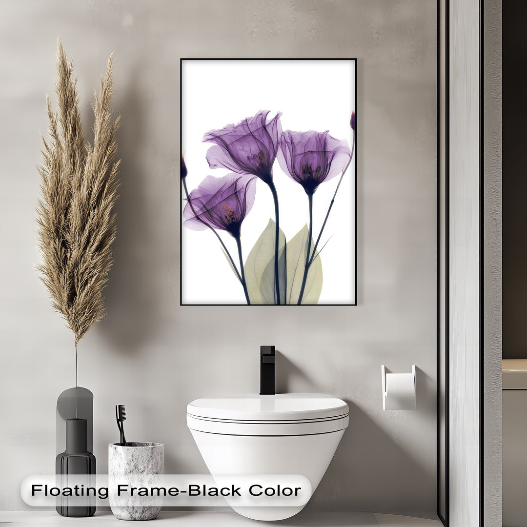 Winterliche Ruhe – Japanische Frau im blauen Kimono, Leinwanddruck | Gerahmtes Kunstwerk