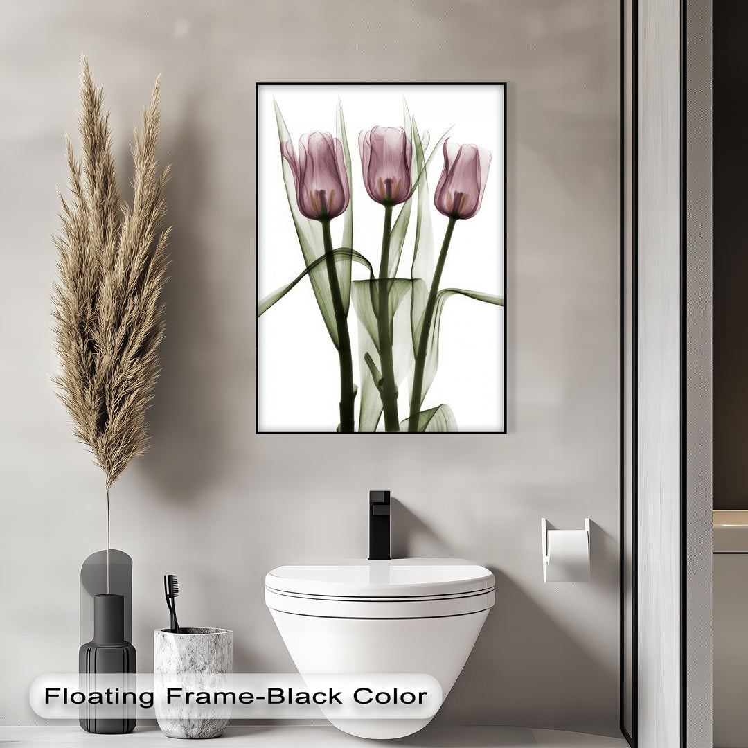 Winterliche Ruhe – Japanische Frau im blauen Kimono, Leinwanddruck | Gerahmtes Kunstwerk