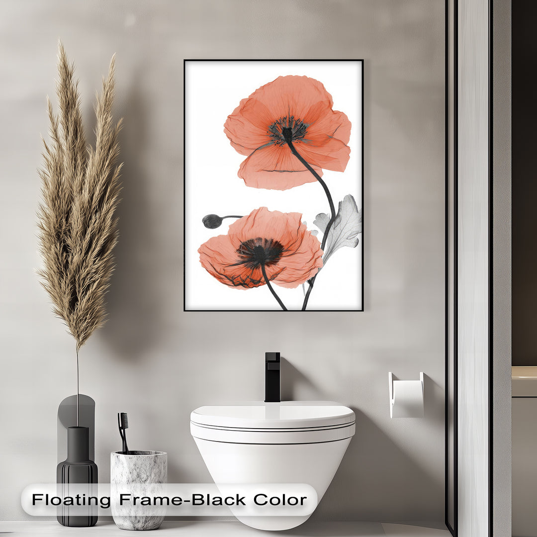 Winterliche Ruhe – Japanische Frau im blauen Kimono, Leinwanddruck | Gerahmtes Kunstwerk