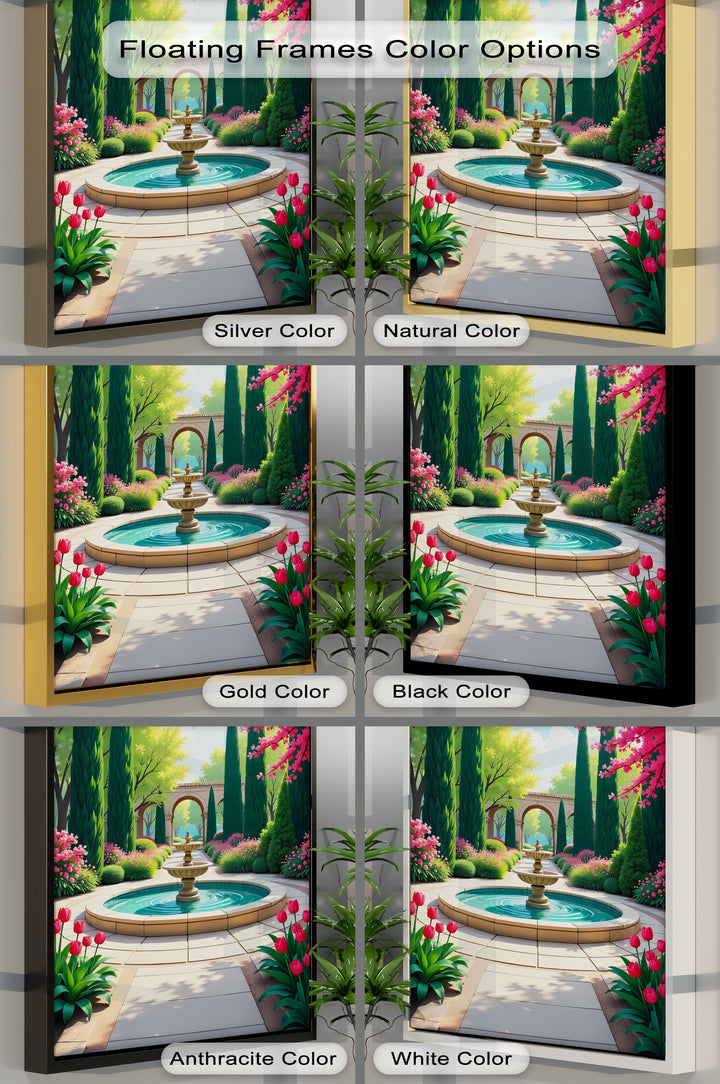 Spring Serenity – Mediterranean Garden Canvas Print