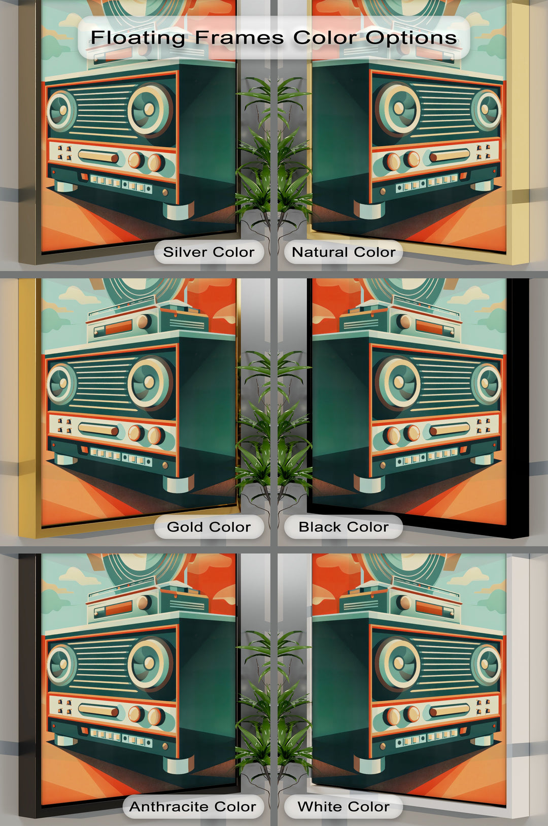 Sonic Boom – Abstract Retro Speaker Canvas Print