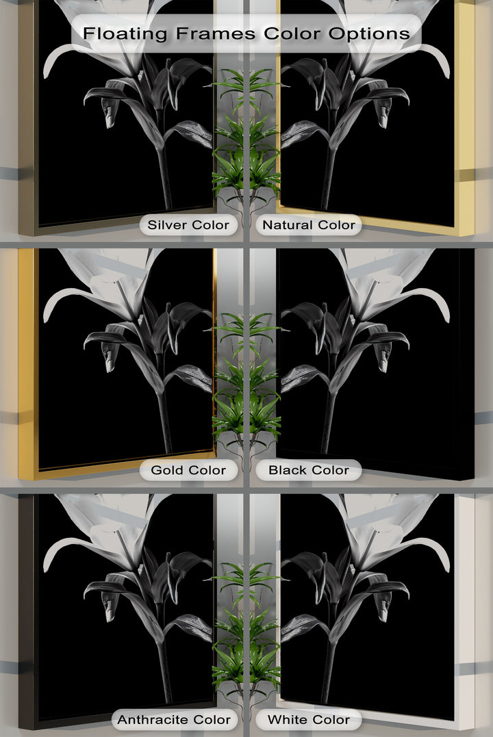 Add a touch of floral sophistication with this artistic canvas painting of a luminous lily on deep black.

