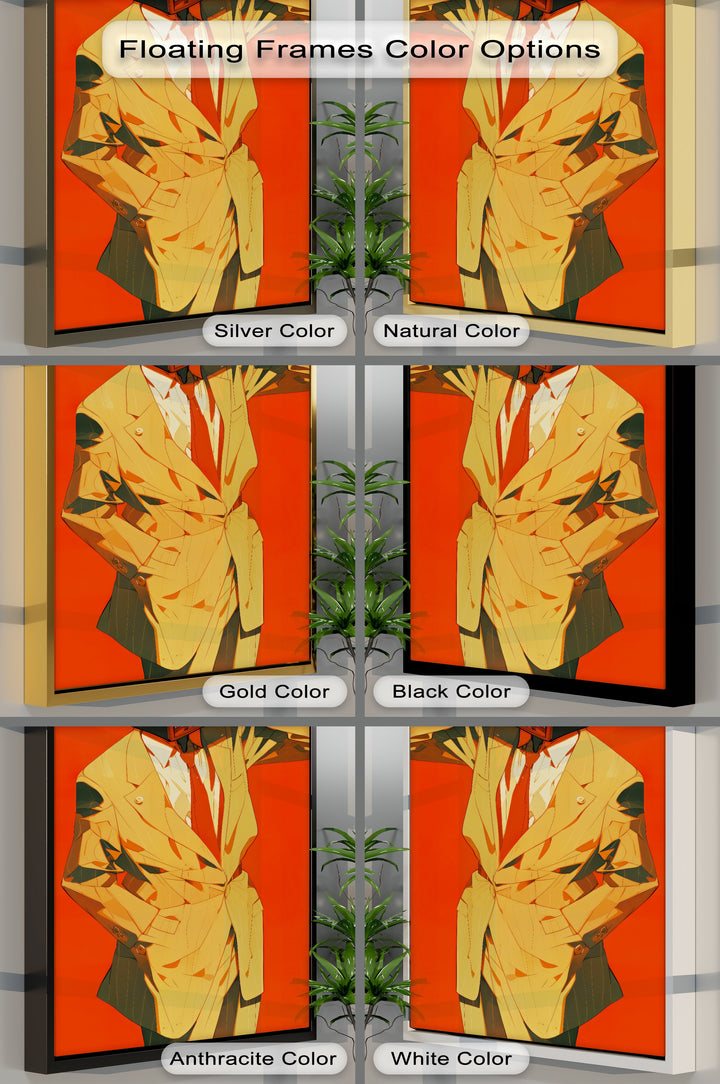 Analog Persona – Radio Head Man in Suit Canvas Print