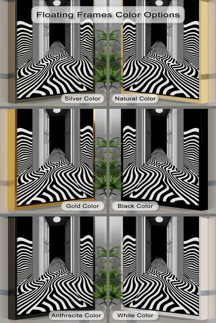 Optical Corridor Illusion – Black & White Canvas Print - MyPhotoStation