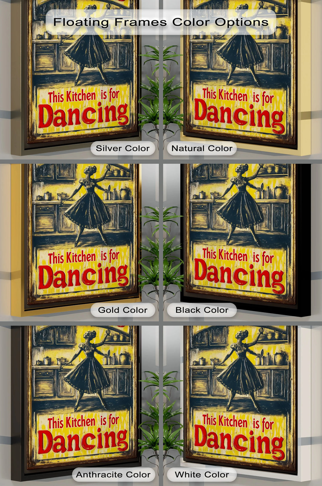 This Kitchen Is for Dancing – Vintage Style Kitchen Canvas Print - MyPhotoStation