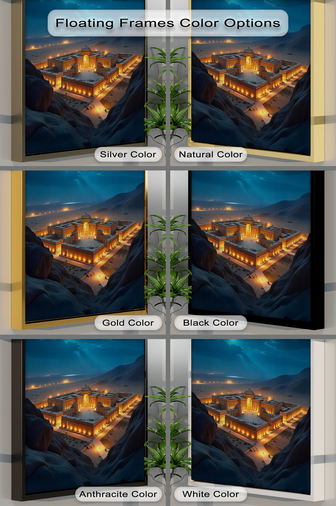 Moonlit Majesty – Ancient Fortress Canvas Print