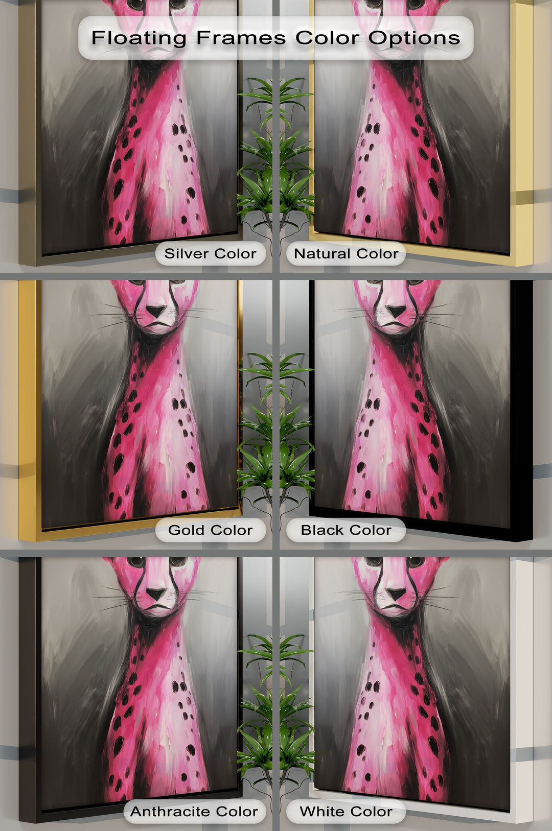 Fierce & Fuchsia – Abstract Pink Cheetah Canvas Print