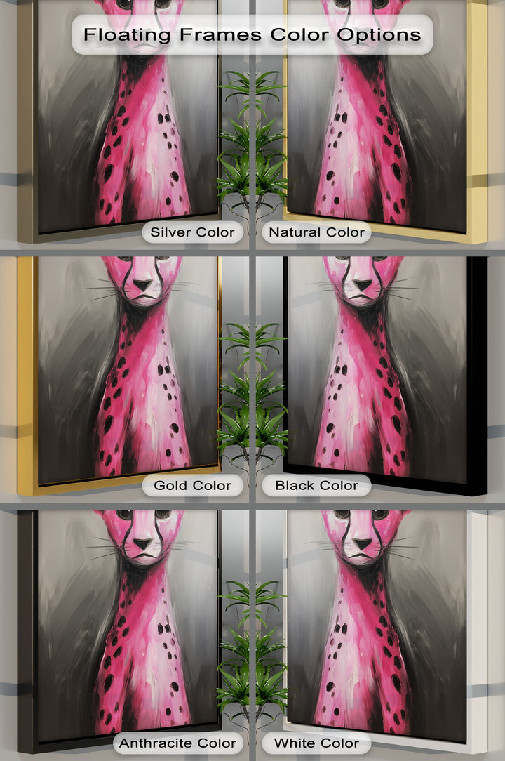 Fierce & Fuchsia – Abstract Pink Cheetah Canvas Print