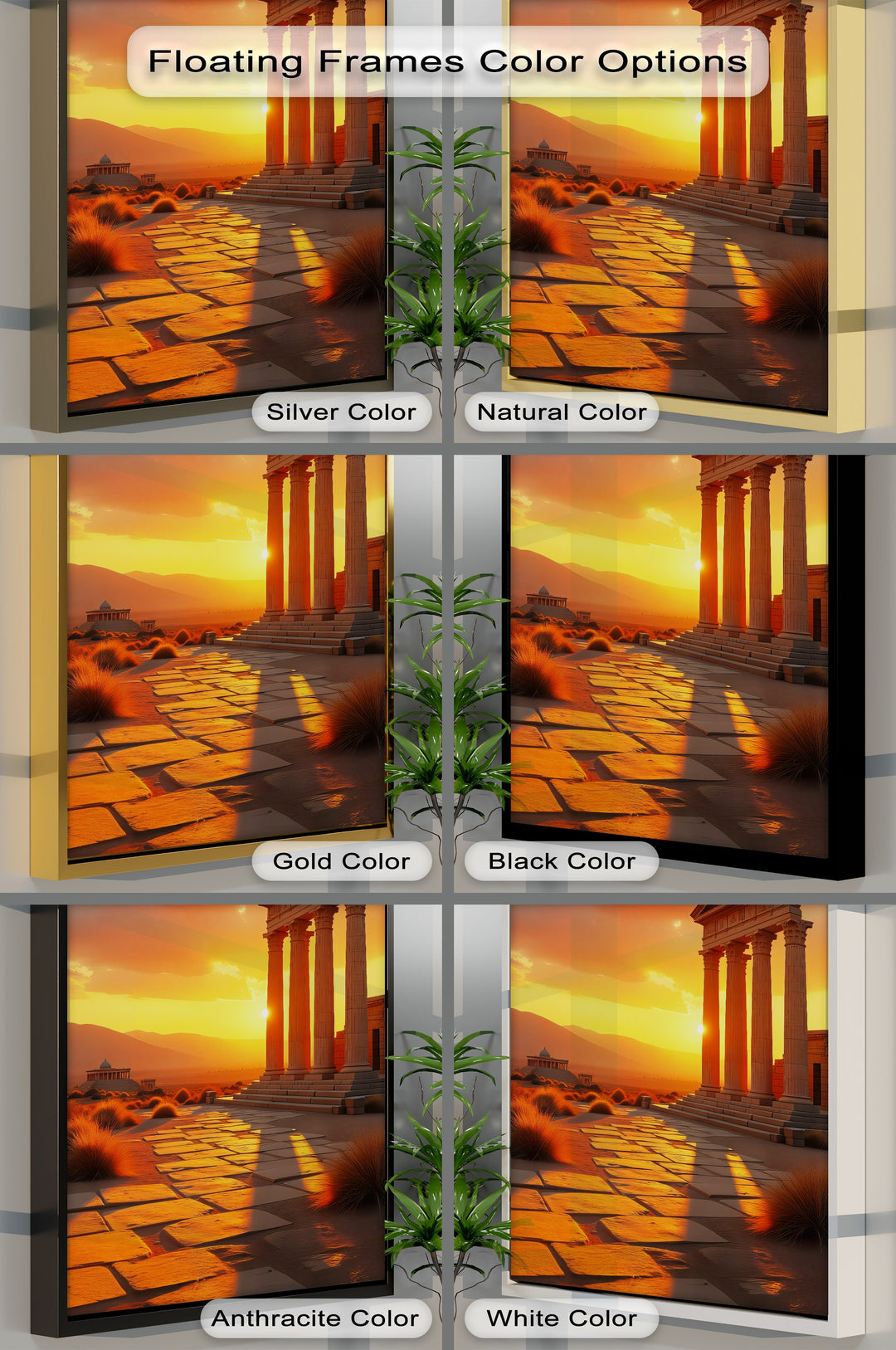 Golden Dusk – Ancient Pillars Canvas Print