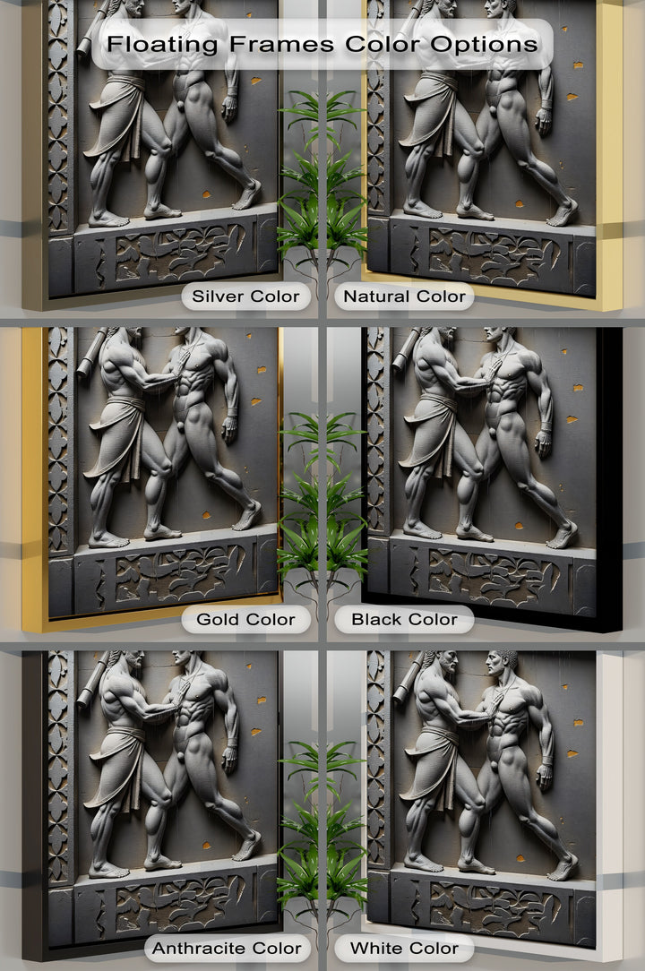 Heroic Encounter – Classical Relief Canvas Print