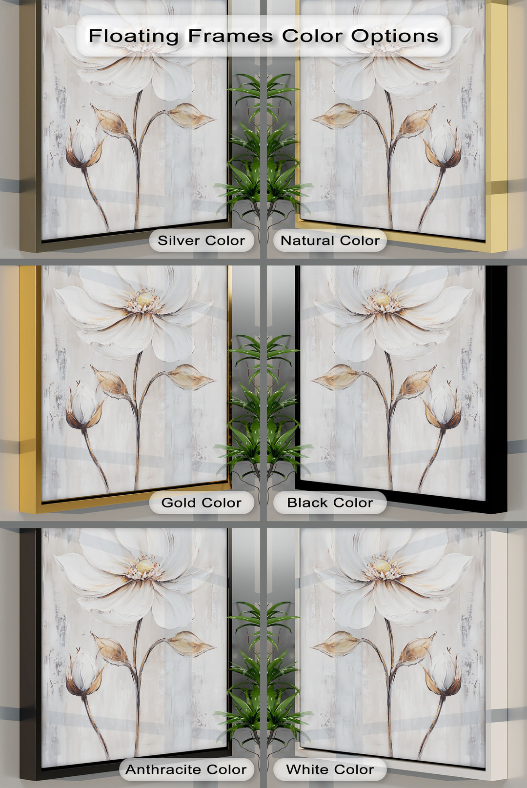 White Petal Blossom with Golden Hints – Elegant Floral Canvas Print