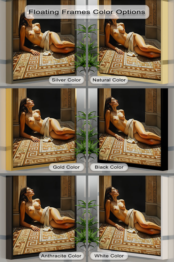 Temple Reverie – Classical Nude Canvas Wall Art | Large Canvas
