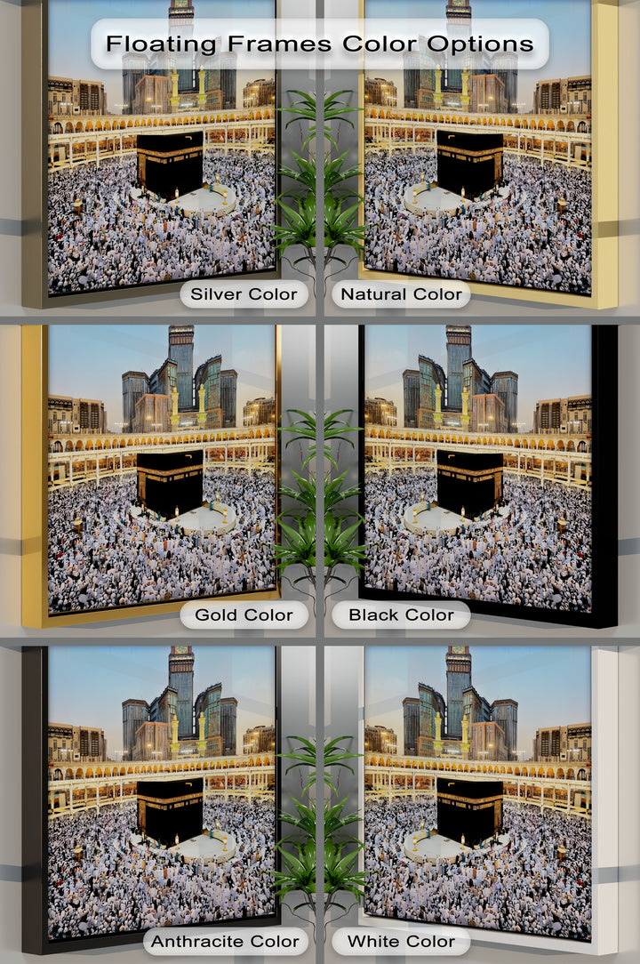 Kaaba at Sunset with Abraj Al-Bait Clock Tower – Islamic Wall Art