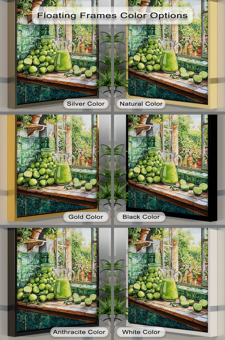 Lime Harvest Kitchen Scene – Mediterranean Style Canvas Print - MyPhotoStation