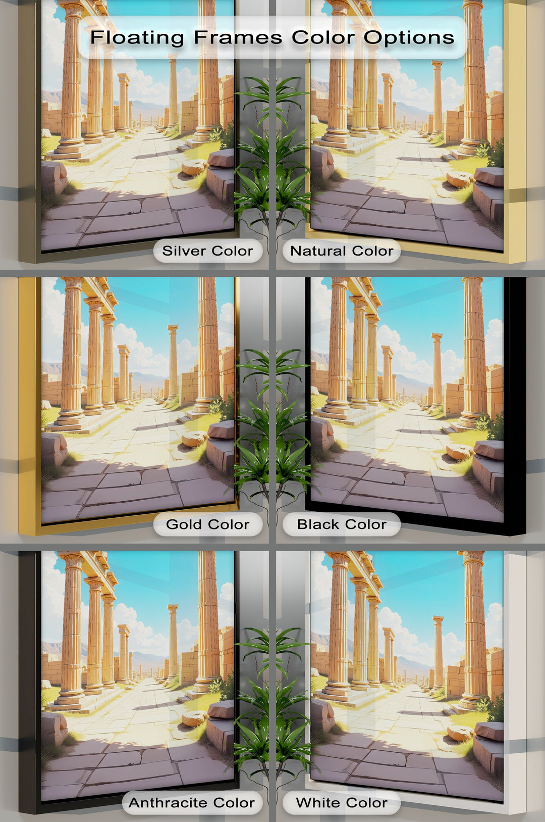 Golden Horizon – Ancient City Ruins Canvas Print