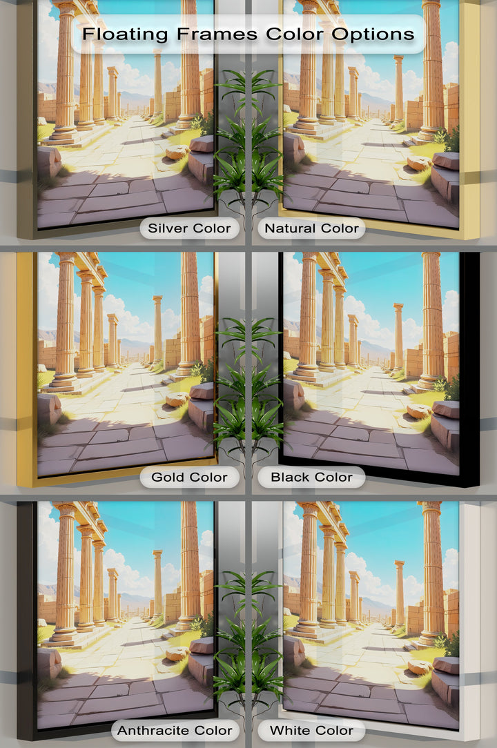 Golden Horizon – Ancient City Ruins Canvas Print