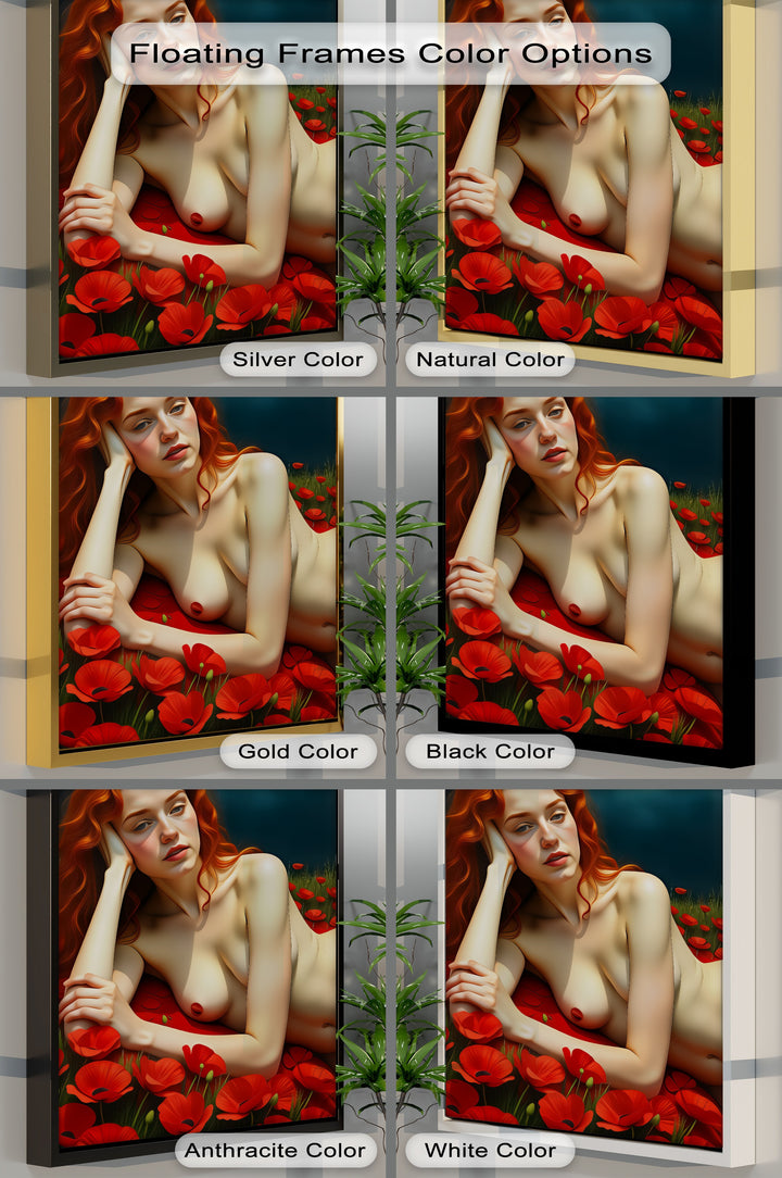 Scarlet Reverie – Sexy Canvas Artwork | Large Framed Wall Art