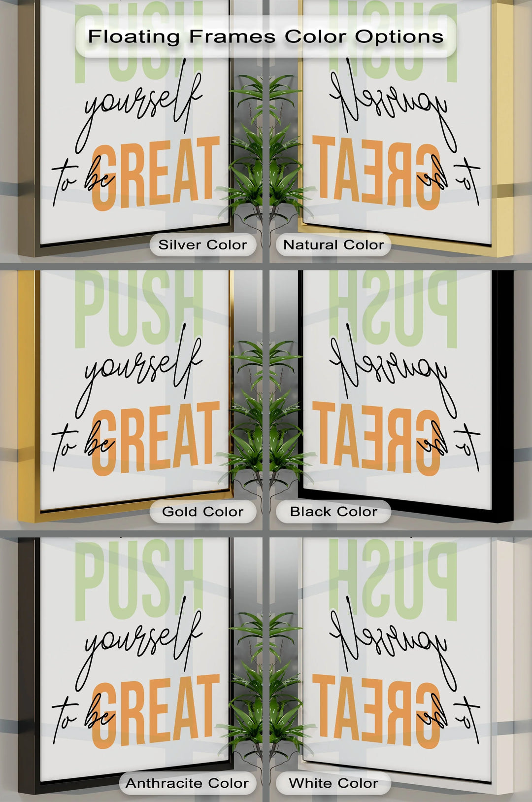 Push Yourself to Be Great - Inspiraltional Canvas Print