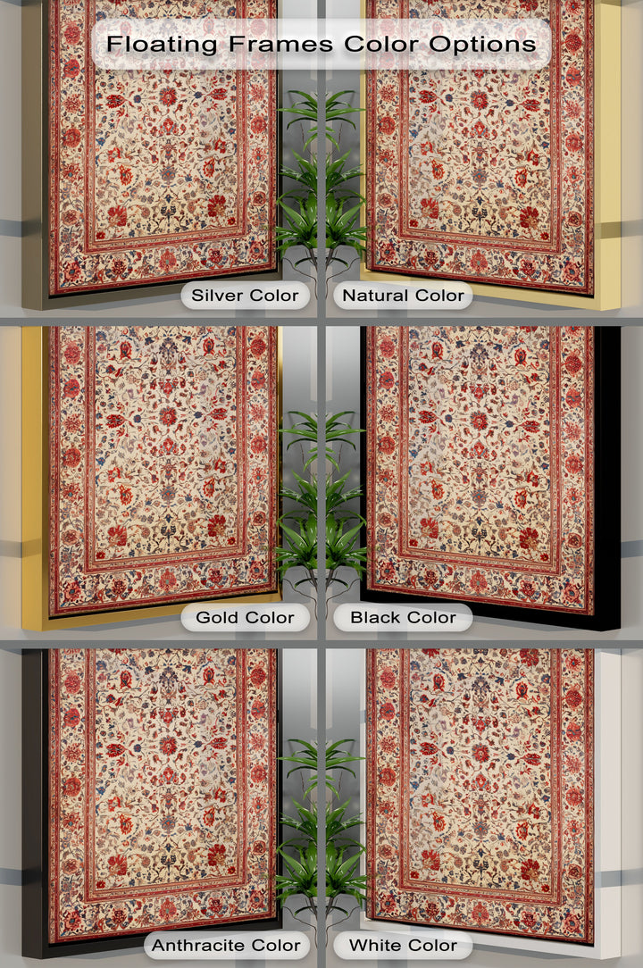 Timeless Harmony – Persian Floral Rug Canvas Print