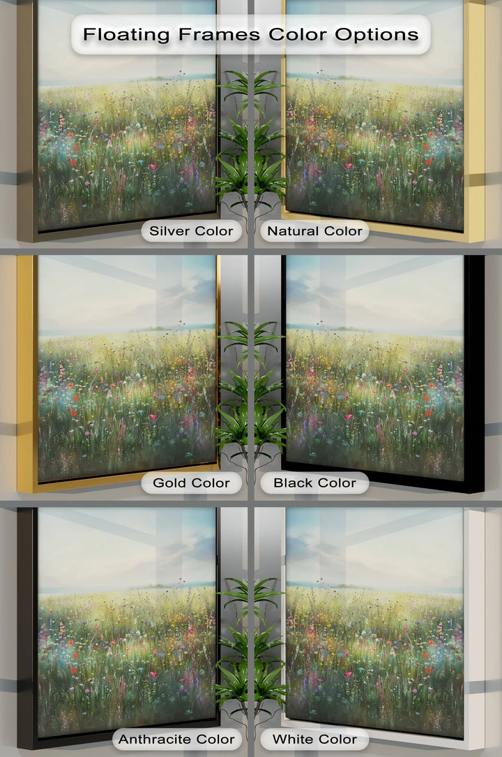 Whispers of Wildflowers – Blooming Meadow Landscape Canvas Print