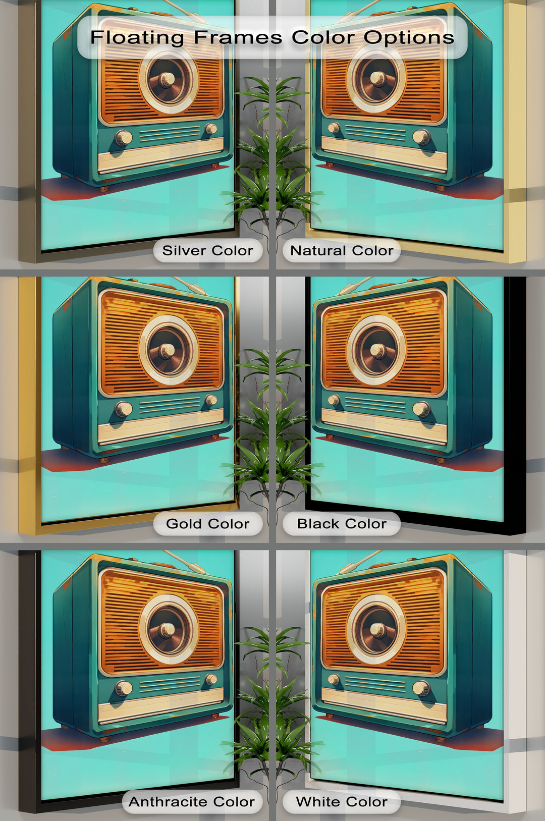 Signal Revival – Vintage Radio Abstract Canvas Print