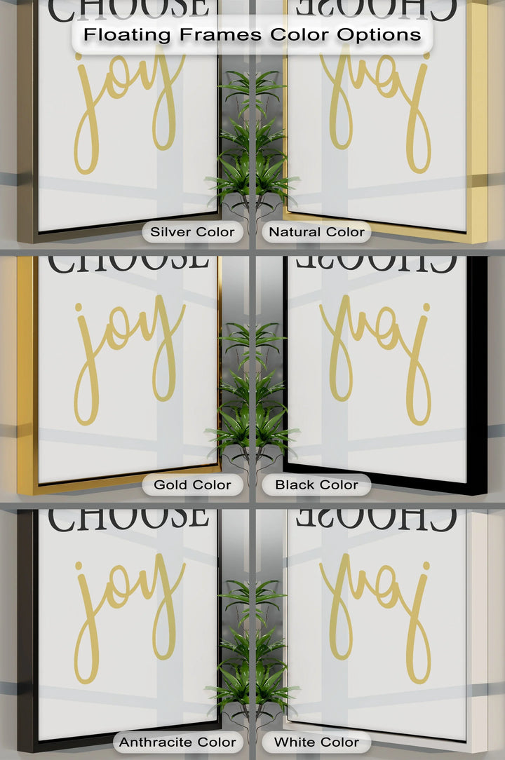 Choose Joy – Minimalist Gold and Black Christian Canvas Print - MyPhotoStation