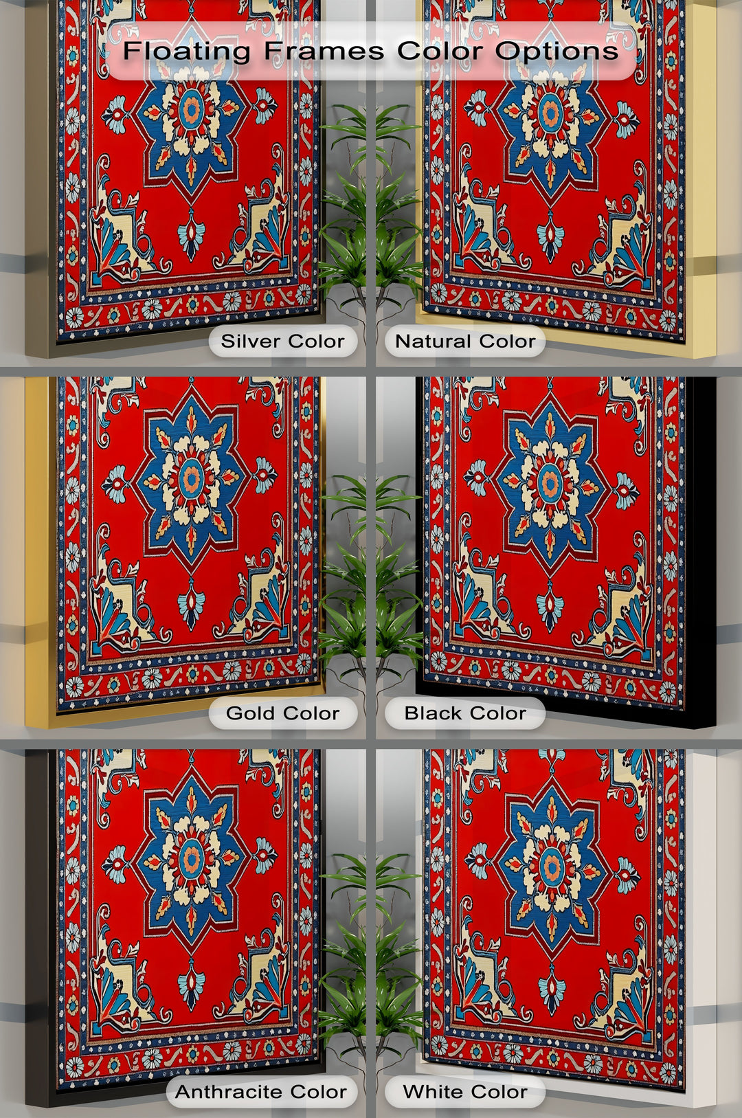 Royal Blossom Embrace – Persian Canvas Print