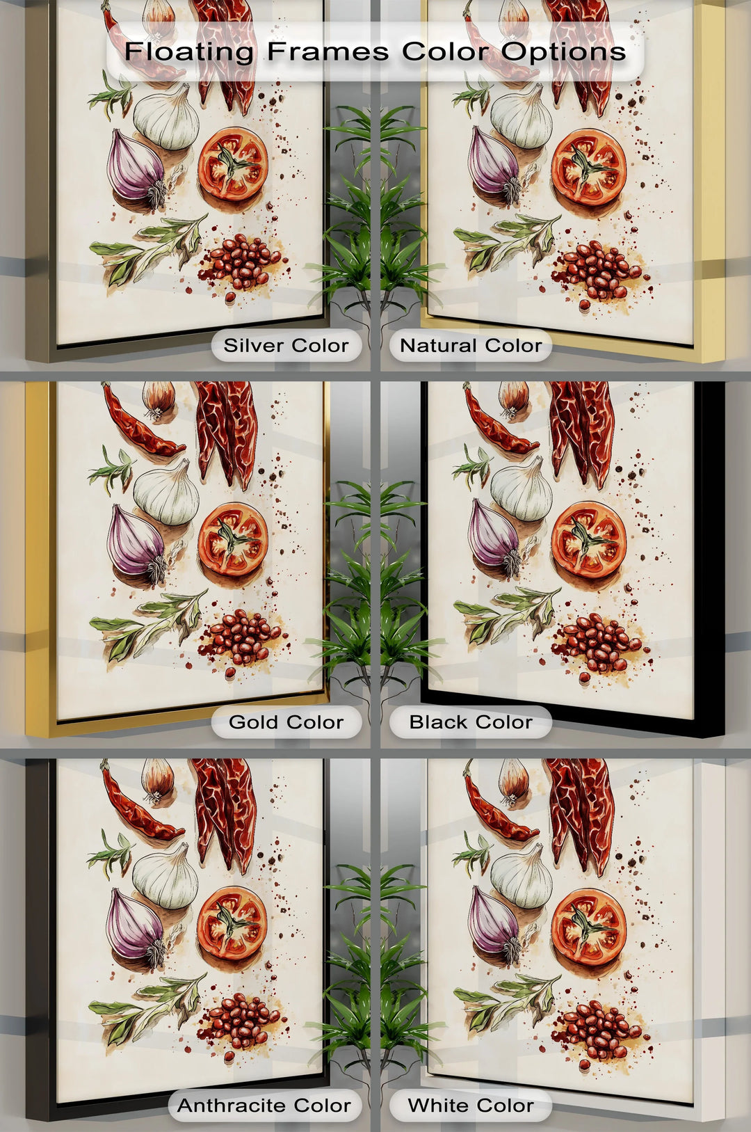 Spice & Flavor Symphony – Culinary Ingredient Canvas Wall Art - MyPhotoStation