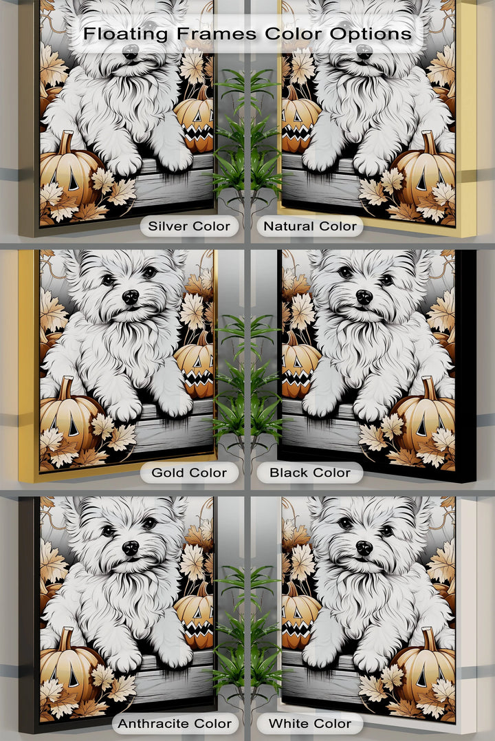 Pumpkin Pup Charm – Halloween Dog Illustration Puppies Canvas Print - MyPhotoStation