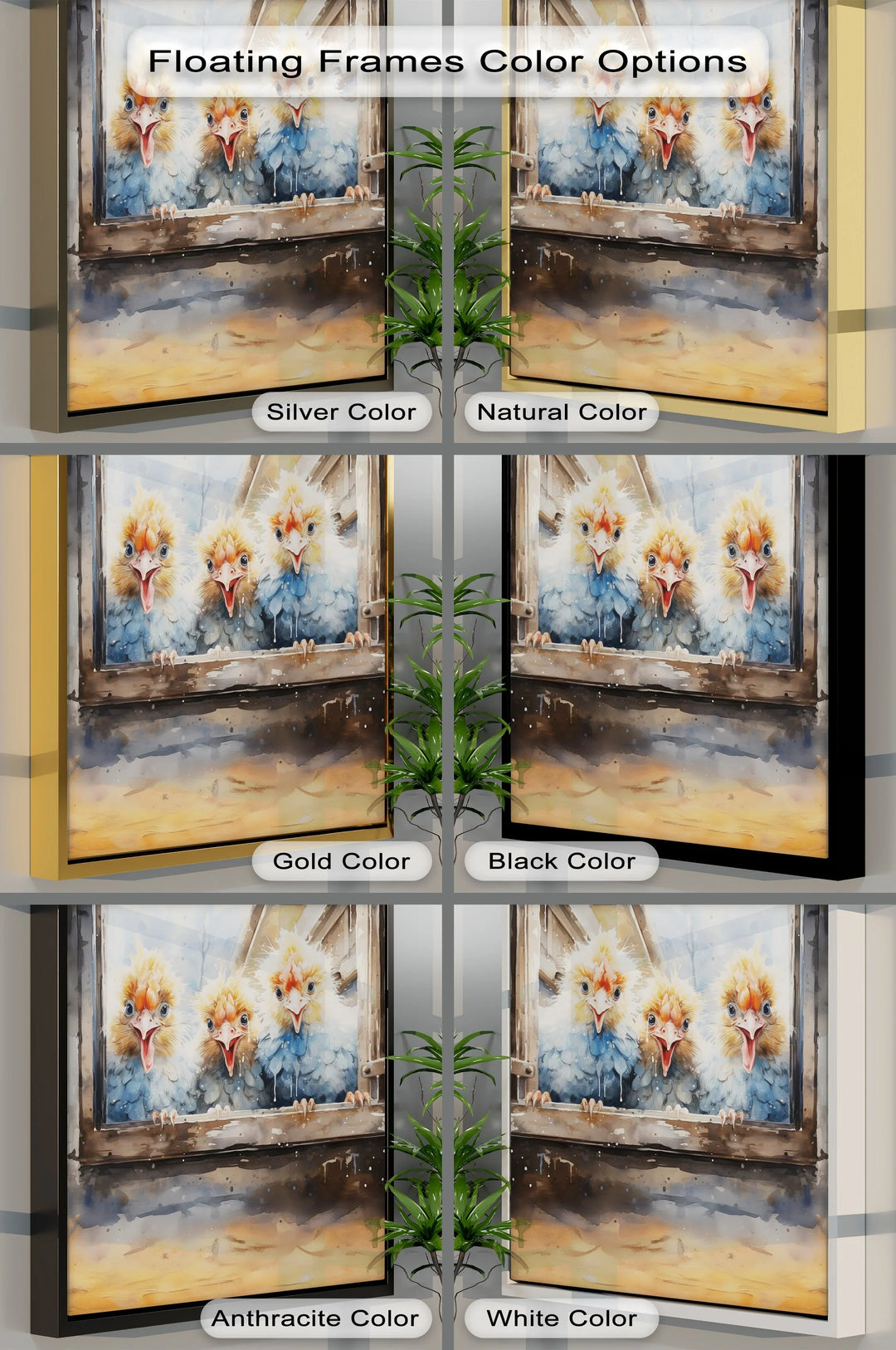 Curious Chicks at the Window – Animal Canvas Print - MyPhotoStation